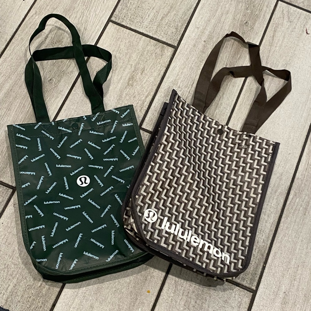 lululemon athletica Green and Brown Tote Bags